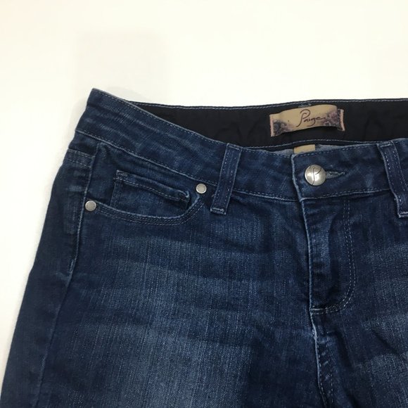 PAIGE Premium Denim Wellington Wash PEG SKINNY 5 Pocket Logo Hardware Jeans - Picture 5 of 13